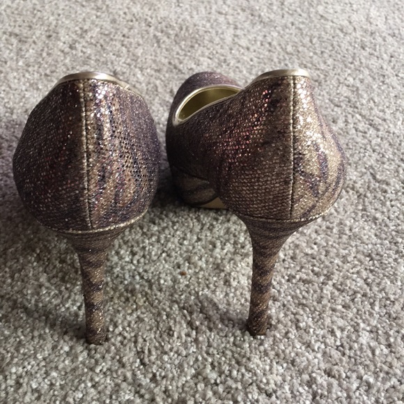 Nine West sparkly tiger stripe platform high heels - Picture 5 of 8